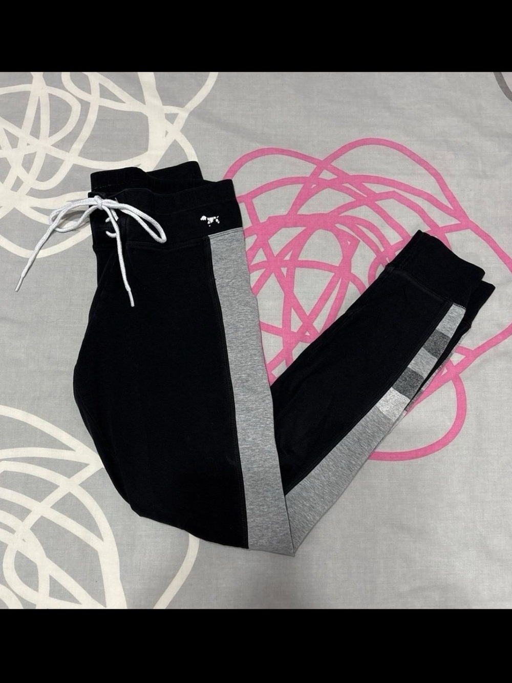 Victoria’s Secret PINK Black and Grey Leggings